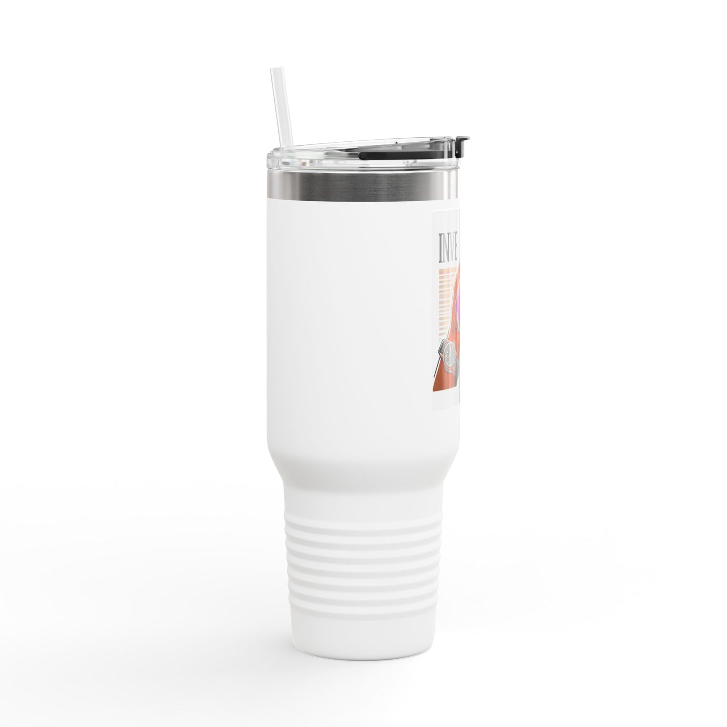 Motivational Insulated Travel Mug | Invest in Yourself, 40oz Coffee Cup, Gift for Entrepreneurs, Inspirational Drinkware, Office Mug