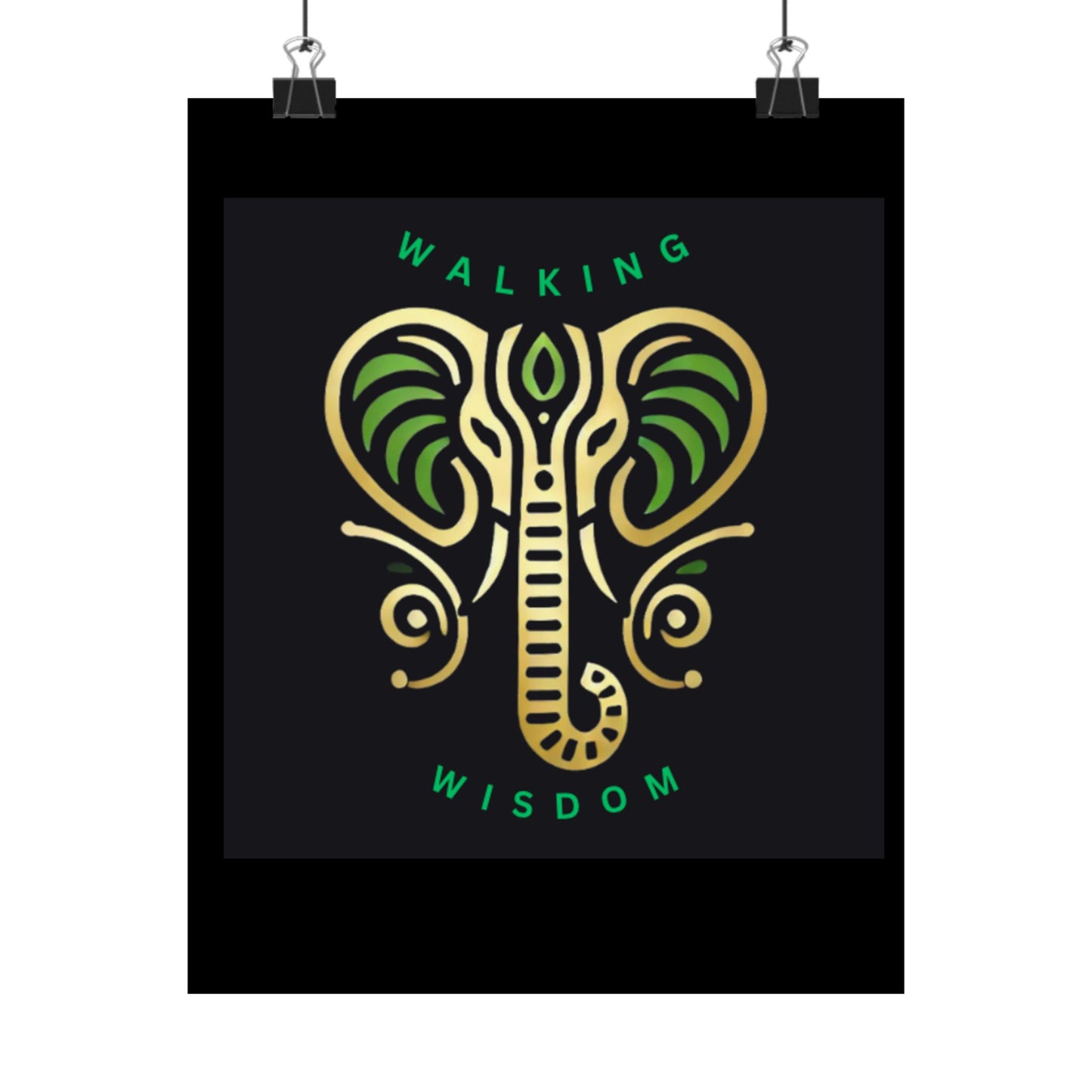 Elephant Wisdom Poster, Inspirational Wall Art, Motivation Decor, Home Office Decoration, Unique Gift for Animal Lovers