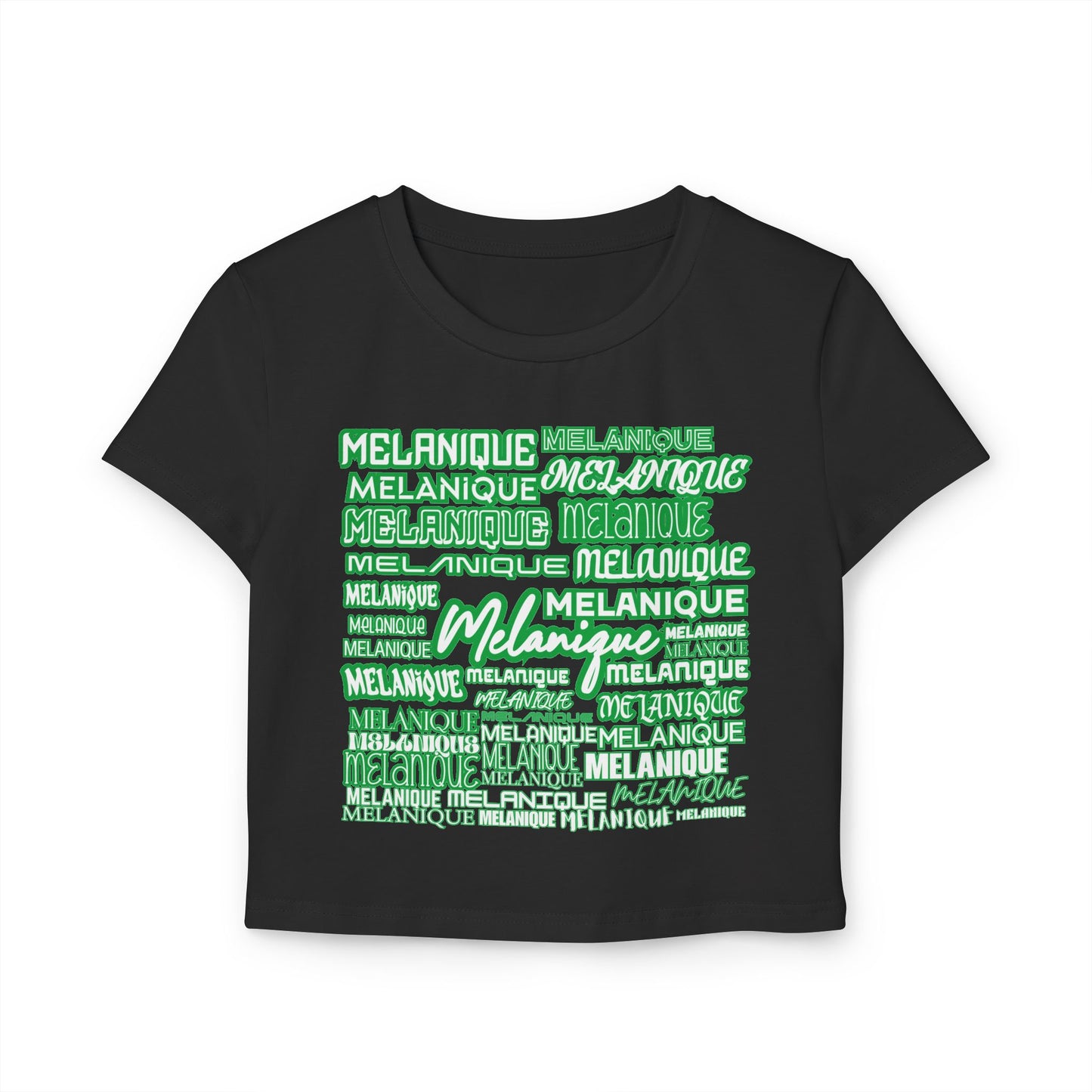 GREEN Melanique Women's Baby Tee