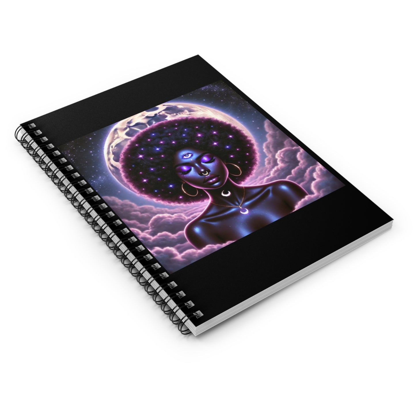 Celestial Goddess Spiral Notebook - Ruled Lines, Cosmic Journal, School Supplies, Gift for Her, Spiritual Writing