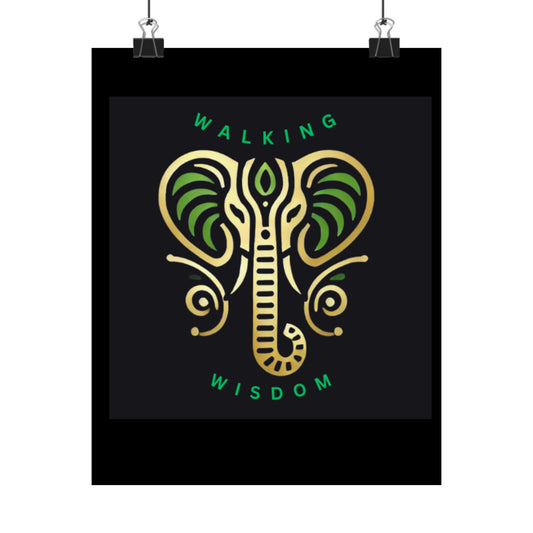 Elephant Wisdom Poster, Inspirational Wall Art, Motivation Decor, Home Office Decoration, Unique Gift for Animal Lovers