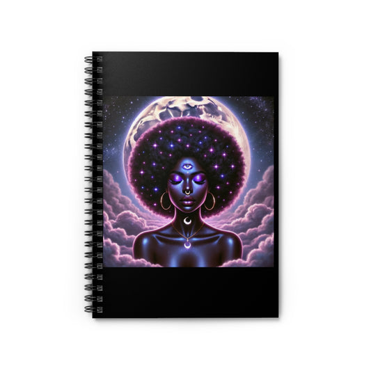 Celestial Goddess Spiral Notebook - Ruled Lines, Cosmic Journal, School Supplies, Gift for Her, Spiritual Writing