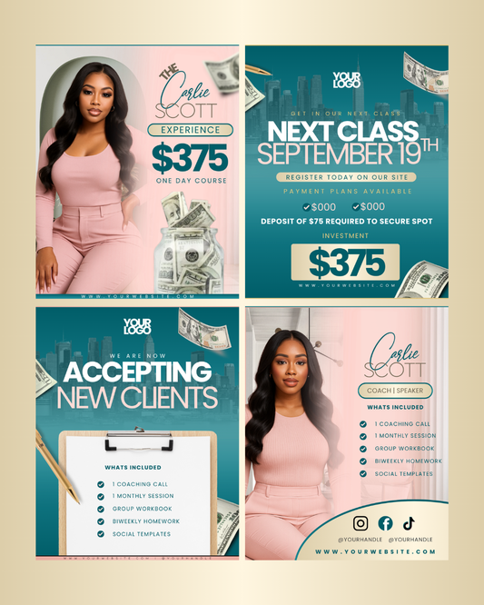 Coaches & Educators Canva Templates – Pretty & Professional for Social Media