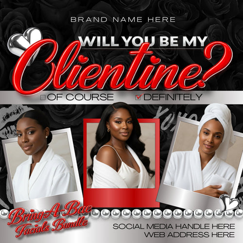 Esthetician Valentine Promotion Bundle | 2-Piece Canva Flyer Set