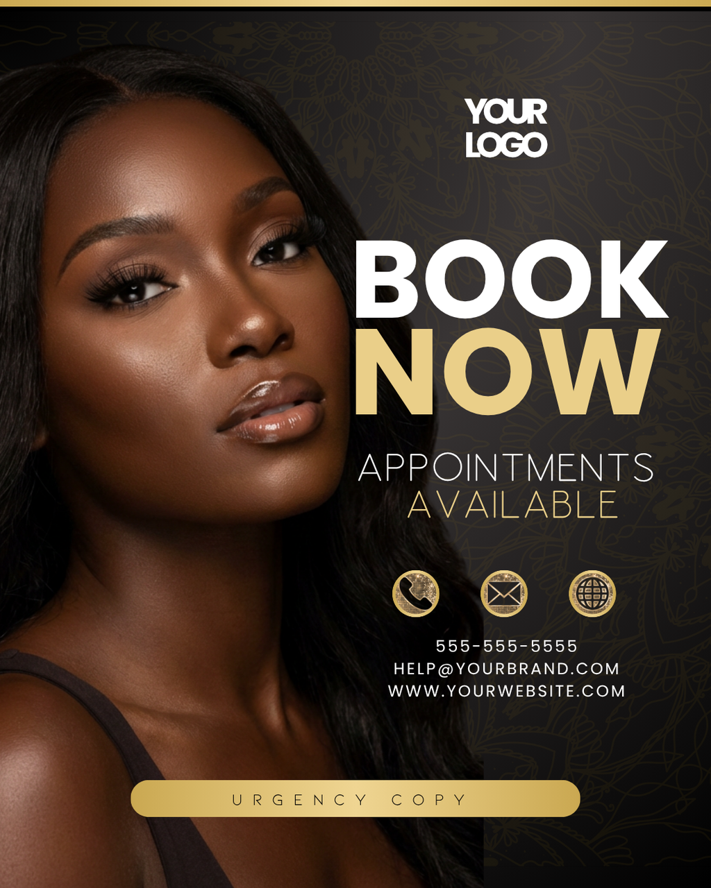 Booked, Bundled & Selling — 4-Piece Canva Flyer Set for Hair Vendors