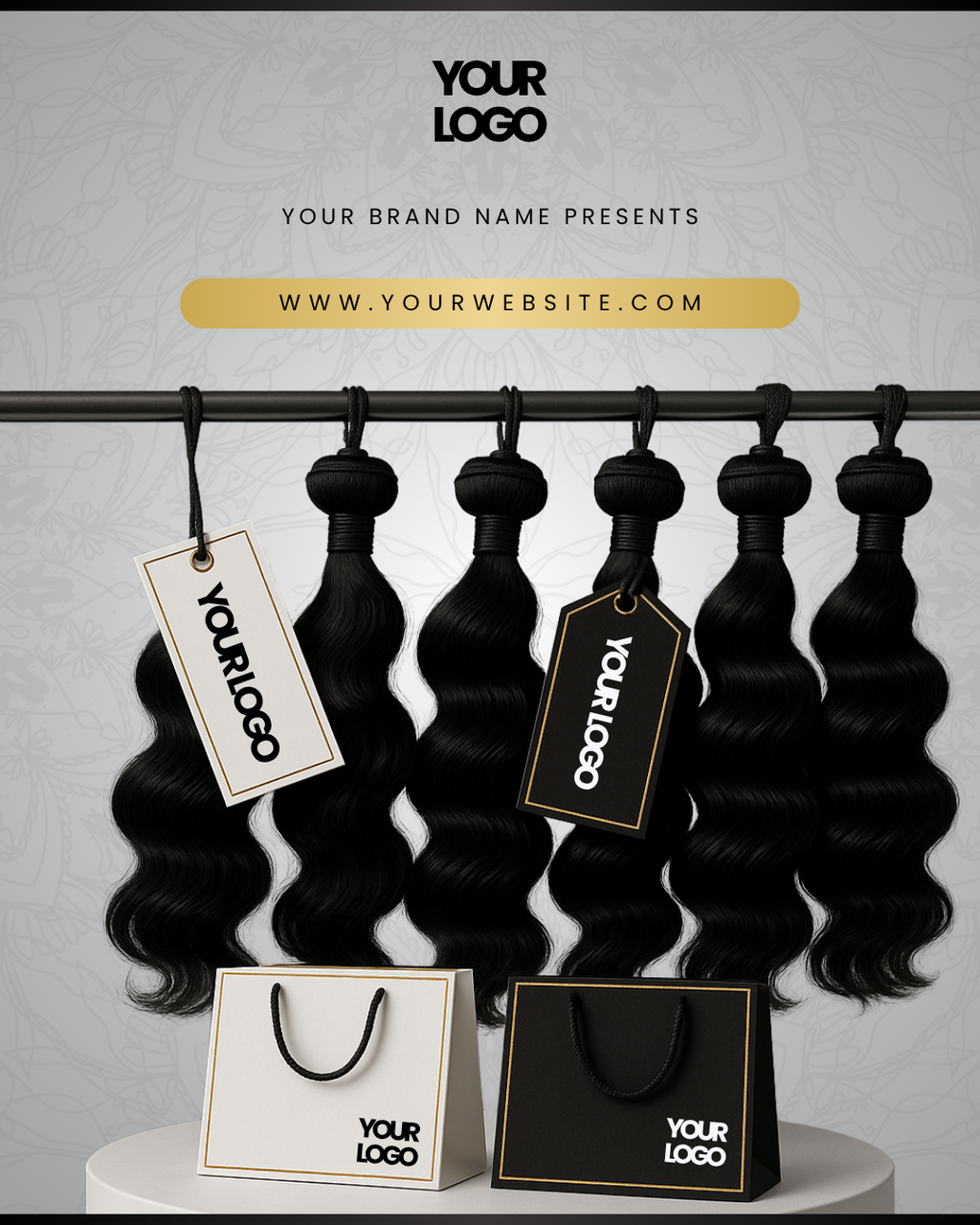 Booked, Bundled & Selling — 4-Piece Canva Flyer Set for Hair Vendors